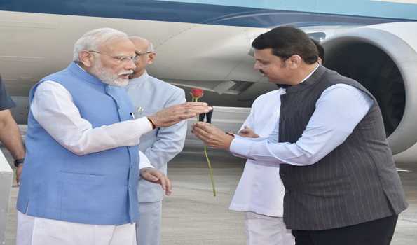 PM Modi Arrives In Mumbai To Inaugurate 141st Session Of IOC