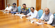 NEW DELHI, MAY 12 (UNI):- Prime Minister Narendra Modi with Defence Minister Rajnath Singh, External Affairs Minister S Jaishankar, National Security Advisor Ajit Doval, Chief of Defence Staff, General Anil Chauhan, Chief of the Army Staff, General Upendra Dwivedi, Chief of the Naval Staff, Admiral Dinesh K Tripathi, Chief of the Air Staff, Air Chief Marshal AP Singh, and others at a high level meeting, in New Delhi on Monday. UNI PHOTO-20U NEW DELHI, MAY 12 (UNI):- Prime Minister Narendra Modi with Defence Minister Rajnath Singh, External Affairs Minister S Jaishankar, National Security Advisor Ajit Doval, Chief of Defence Staff, General Anil Chauhan, Chief of the Army Staff, General Upendra Dwivedi, Chief of the Naval Staff, Admiral Dinesh K Tripathi, Chief of the Air Staff, Air Chief Marshal AP Singh, and others at a high level meeting, in New Delhi on Monday. UNI PHOTO-20U