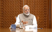 NEW DELHI, MAY 12 (UNI):- Prime Minister Narendra Modi chairs a high level meeting at his residence, in New Delhi on Monday. UNI PHOTO 21U NEW DELHI, MAY 12 (UNI):- Prime Minister Narendra Modi chairs a high level meeting at his residence, in New Delhi on Monday. UNI PHOTO 21U