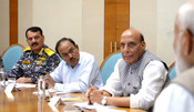 NEW DELHI, MAY 12 (UNI):- Prime Minister Narendra Modi with Defence Minister Rajnath Singh, External Affairs Minister S Jaishankar, National Security Advisor Ajit Doval, Chief of Defence Staff, General Anil Chauhan, Chief of the Army Staff, General Upendra Dwivedi, Chief of the Naval Staff, Admiral Dinesh K Tripathi, Chief of the Air Staff, Air Chief Marshal AP Singh, and others at a high level meeting, in New Delhi on Monday. UNI PHOTO-24U NEW DELHI, MAY 12 (UNI):- Prime Minister Narendra Modi with Defence Minister Rajnath Singh, External Affairs Minister S Jaishankar, National Security Advisor Ajit Doval, Chief of Defence Staff, General Anil Chauhan, Chief of the Army Staff, General Upendra Dwivedi, Chief of the Naval Staff, Admiral Dinesh K Tripathi, Chief of the Air Staff, Air Chief Marshal AP Singh, and others at a high level meeting, in New Delhi on Monday. UNI PHOTO-24U