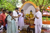 BHUBANESWAR, MAY 12(UNI):- Devotees offering prayers to Lord Buddha on the Buddha Jayanti festival, in Bhubaneswar on Monday. UNI PHOTO-46U BHUBANESWAR, MAY 12(UNI):- Devotees offering prayers to Lord Buddha on the Buddha Jayanti festival, in Bhubaneswar on Monday. UNI PHOTO-46U
