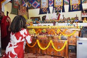 GUWAHATI, MAY 12 (UNI):- Devotees offering prayers to Lord Buddha at a Buddhist temple on the occasion of Buddha Purnima, in Guwahati on Monday. UNI PHOTO-49U GUWAHATI, MAY 12 (UNI):- Devotees offering prayers to Lord Buddha at a Buddhist temple on the occasion of Buddha Purnima, in Guwahati on Monday. UNI PHOTO-49U