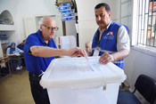 TRIPOLI, May 12, 2025 (UNI/Xinhua) -- A man casts his ballot at a polling station in Tripoli, Lebanon, on May 11, 2025. The second round of Lebanon's municipal and local elections began on Sunday in the governorates of Akkar and North Lebanon, following the first round held on May 4 in the Mount Lebanon Governorate. According to the state-run National News Agency, 3,569 candidates submitted nominations for 134 municipal and 210 local positions in Akkar. Meanwhile, 3,569 candidates submitted nominations for 153 municipal and 462 local positions in North Lebanon, according to unofficial statistical reports. UNI PHOTO-13F TRIPOLI, May 12, 2025 (UNI/Xinhua) -- A man casts his ballot at a polling station in Tripoli, Lebanon, on May 11, 2025. The second round of Lebanon's municipal and local elections began on Sunday in the governorates of Akkar and North Lebanon, following the first round held on May 4 in the Mount Lebanon Governorate. According to the state-run National News Agency, 3,569 candidates submitted nominations for 134 municipal and 210 local positions in Akkar. Meanwhile, 3,569 candidates submitted nominations for 153 municipal and 462 local positions in North Lebanon, according to unofficial statistical reports. UNI PHOTO-13F